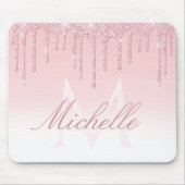 roze monogram muismat (Voorkant)