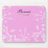 Roze monogram Muismatten (Voorkant)