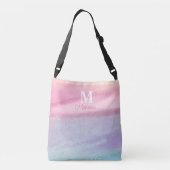 Roze Monogram Naam Canvas tas (Achterkant)