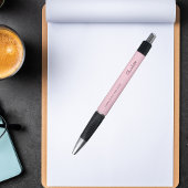 Roze monogram naam script pen