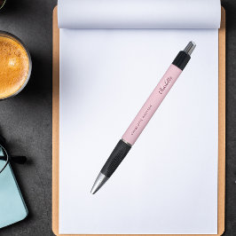 Roze monogram naam script pen