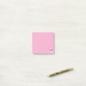 Roze Monogram Naam Script Persoonlijk Ontwerp Post-it® Notes (Op bureau)