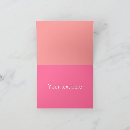 Roze Monogram Namen Trouw Dank Kaarten (Binnen)