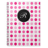 Roze monogram notebook Journal Notitieboek (Voorkant)