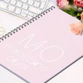Roze Monogram Notitieboek Journal Custom Initiaal