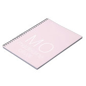 Roze Monogram Notitieboek Journal Custom Initiaal (Linkerzijde)