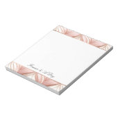 Roze monogram of aanhalingsteken notitieblok (Linkerzijde)