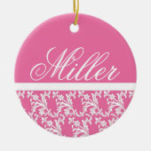 Roze monogram Ornament (Voorkant)