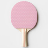 Roze monogram patroon wit licht elegant tafeltennisbatje (Voorkant)