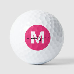 Roze Monogram Persoonlijk Golfballen