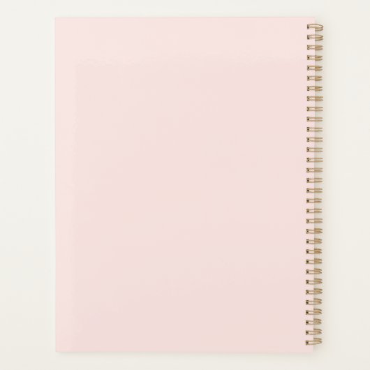 Roze Monogram Persoonlijk Planner (Achterkant)
