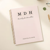 Roze Monogram Persoonlijk Planner