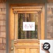 Roze Monogram Persoonlijke deur bord Raamsticker (Huis Deur)