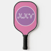 roze Monogram Pickleball Paddle (Achterkant)
