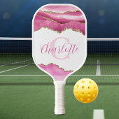 Roze monogram pickleball paddle