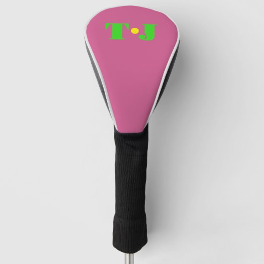 Roze Monogram Roze Golfheadcover (Voorkant)