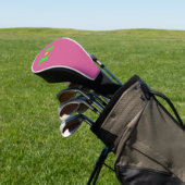 Roze Monogram Roze Golfheadcover (Insitu)