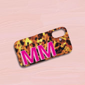 Roze monogram schildpad Case-Mate iPhone case
