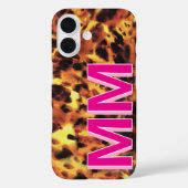 Roze Monogram Schildpadmotief Case-Mate iPhone Case (Achterkant)