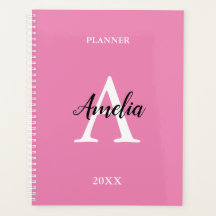 Roze Monogram Script Inspiratie Planner