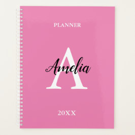 Roze Monogram Script Inspiratie Planner