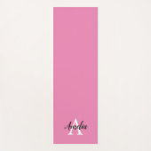 Roze monogram script Yoga Mat (Voorkant)