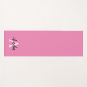 Roze monogram script Yoga Mat (Voorkant (horizontaal))