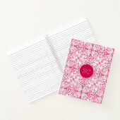 Roze Monogram Sheashell Koraal Elegant Chic Notitieboek (Binnen)
