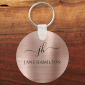 Roze Monogram Sleutelhanger (Voorkant)