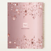 Roze monogram sterren naam planner (Achterkant)