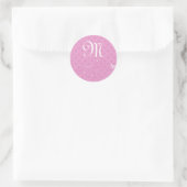 Roze monogram Sticker (Tas)