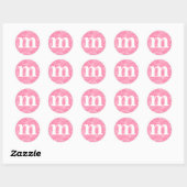 Roze Monogram Stickers (Vel)
