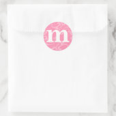 Roze Monogram Stickers (Tas)