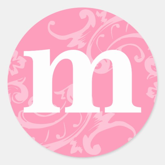 Roze Monogram Stickers (Voorkant)