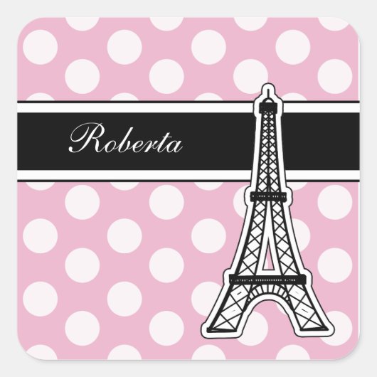 Roze Monogram Stickers (Voorkant)