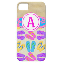 Roze Monogram Teenslippers Surfboard iPhone 5 Hoes