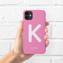 Roze Monogram Telefoonhoesje met Bubblegum Tint Case-Mate iPhone Case