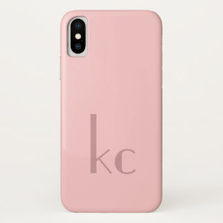Roze monogram typogtaphy Case-Mate iPhone case