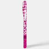 Roze monogram van de luipaard Case-Mate iPhone case (Achterkant / Links)