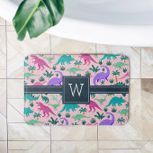 Roze | Monogram van het Kind van het florenpatroon Badmat