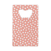 Roze monogram van het witte patroon creditkaart flessenopener (Achterkant)