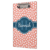 Roze monogram van het witte patroon klembord (Links)