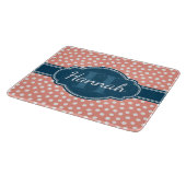 Roze monogram van het witte patroon snijplank (Hoek)