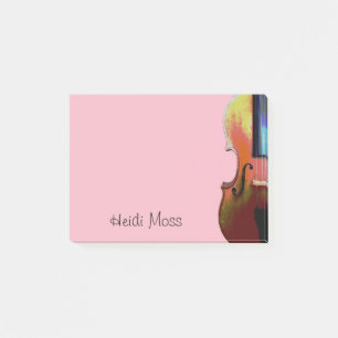 Roze Monogram Violin Post-it® Notes