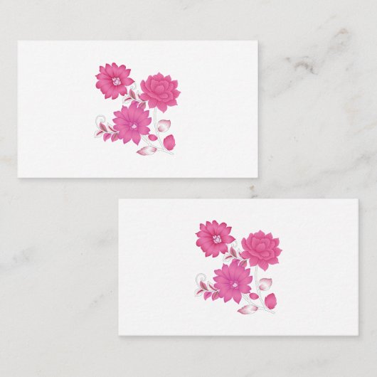 Roze monogram Visitekaartjes | Girly & Elegant (Voorkant / Achterkant)