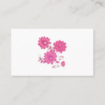 Roze monogram Visitekaartjes | Girly & Elegant