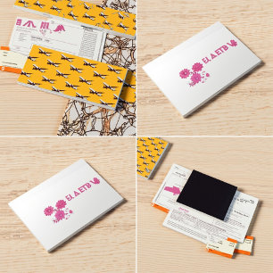 Roze monogram Visitekaartjes   Girly & Elegant