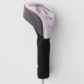 Roze monogram voor de kramp van Dragonfly Golfheadcover (Schuin)