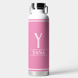 Roze Monogram Waterfles