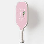 Roze monogram waterverf pickleball paddle (Links)